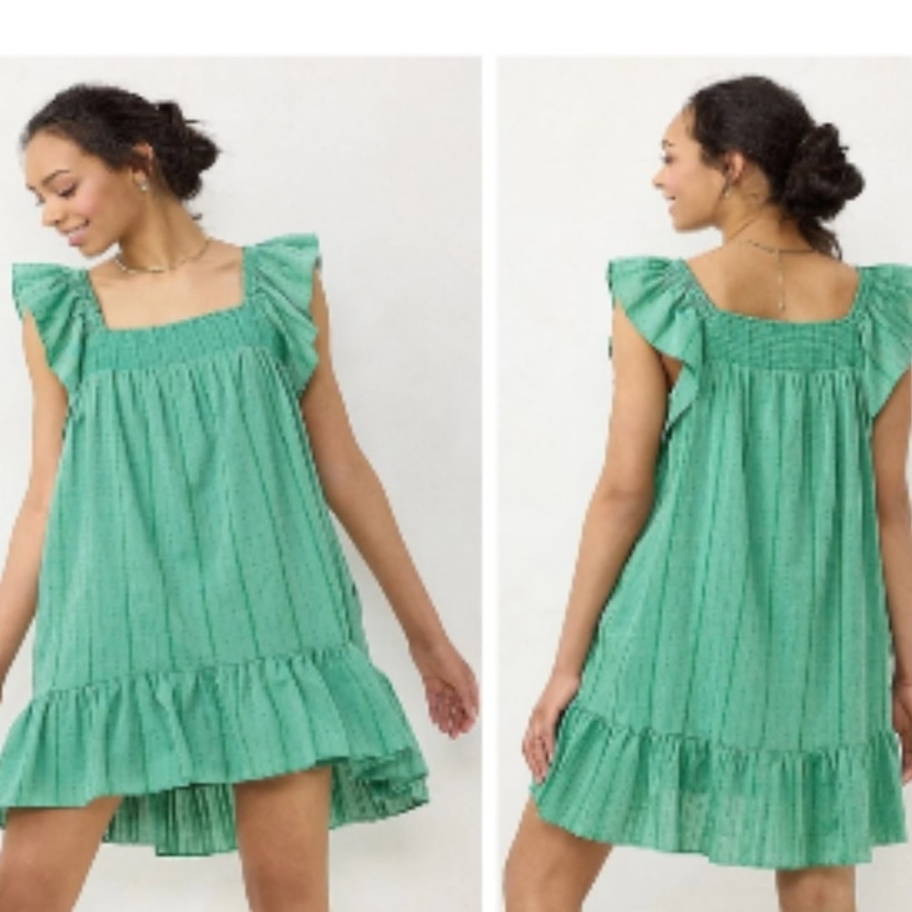 Women’s Lauren Conrad Smocked Ruffle Sleeve Dress
